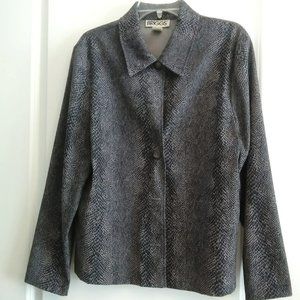Vintage Briggs Snake Print Jacket Faux Suede - Large